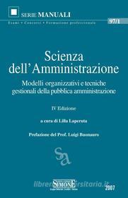 Ebook Scienza dell'Amministrazione edito da Edizioni Simone