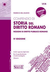 Ebook Compendio di Storia del Diritto Romano di Federico del Giudice edito da Edizioni Simone