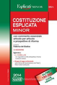 Ebook Costituzione Esplicata minor di Federico del Giudice edito da Edizioni Simone