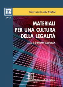 Ebook Materiali per una cultura della legalità edito da Giappichelli Editore