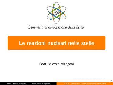 Ebook Le reazioni nucleari nelle stelle di Alessio Mangoni edito da Dott. Alessio Mangoni
