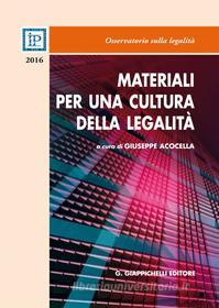 Ebook Materiali per una cultura della legalità di AA.VV. edito da Giappichelli Editore