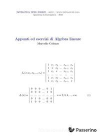 Ebook Appunti ed esercizi di Algebra Lineare di Marcello Colozzo edito da Passerino