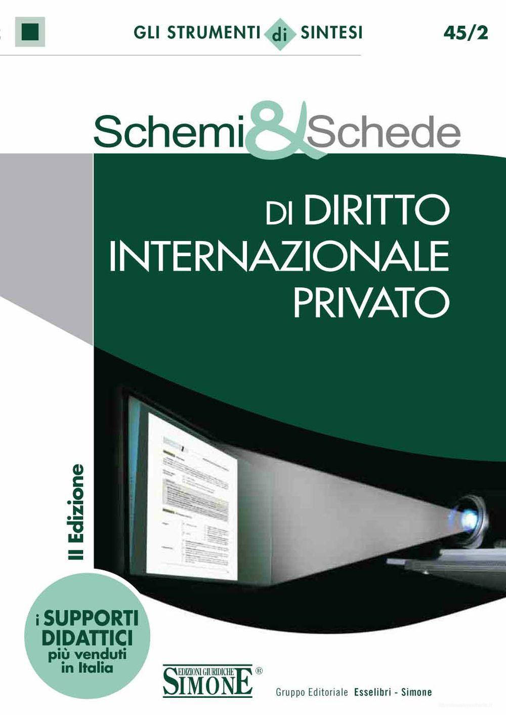 Schemi E Schede Di Diritto Internazionale Privato E Book Di Redazioni Edizioni Simone