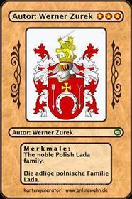 Ebook The noble Polish Lada family. Die adlige polnische Familie Lada. di Werner Zurek edito da Books on Demand