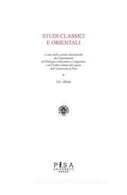 Ebook Studi classici e orientali LX 2014 di Cesare Letta edito da Pisa University Press Srl