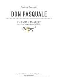 Ebook Gaetano Donizetti Don Pasquale for Wind Quartet di Giovanni Abbiati edito da Giovanni Abbiati