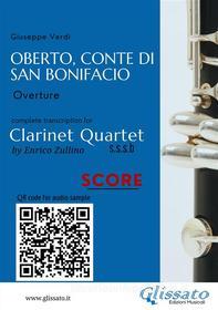 Ebook Clarinet Quartet Score of "Oberto, Conte di San Bonifacio" di Giuseppe Verdi, a cura di Enrico Zullino edito da Glissato Edizioni Musicali
