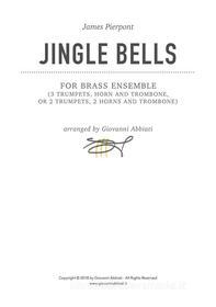 Ebook James Pierpont Jingle Bells for brass ensemble di Giovanni Abbiati edito da Giovanni Abbiati