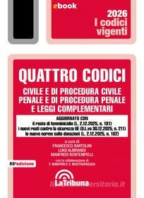 Ebook Quattro codici di Luigi Alibrandi, Francesco Bartolini, Manfredi Bontempelli edito da Casa Editrice La Tribuna