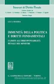 Ebook Immunità della politica e diritti fondamentali di Luca Masera edito da Giappichelli Editore