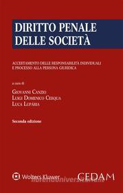 Ebook Diritto penale delle società di Luigi Domenico Cerqua, GIOVANNI CANZIO, LUCA LUPÁRIA edito da Cedam