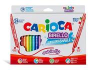 Scatola 12 pennarelli jumbo lavabili colori assortiti carioca - Z15197