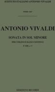 Sonate Per Vl. E B.C.: In Sol Min. Rv 28 F Xiii, 5 - T 356 Opere Strumentali Di A. Vivaldi (Malipiero)