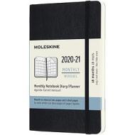 Moleskine 18 mesi - Agenda mensile nera - Pocket copertina morbida 2020-2021