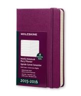 Moleskine 18 mesi - Agenda settimanale notebook - Pocket - Copertina rigida viola 2015 – 2016