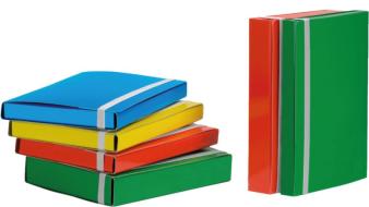Cartellina 3 lembi 25x34 A4 dorso 5 cm con elastico (colori assortiti)