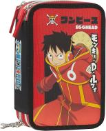 Astuccio completo triplo scomparto One Piece per Scuola primaria