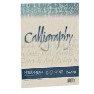 Confezione 50 fogli carta pergamena Calligraphy A4 cm 21x29,7 gr 190 colore sabbia