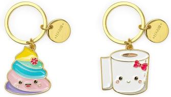 Portachiavi in metallo smaltato - What a Key Ring Poo