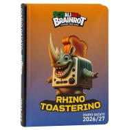 Diario datato 12 mesi Standard Skifidol Rhino Toasterino Italian Brainrot-Diario scolastico 2026-2027
