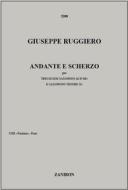 Andante E Scherzo Per Trio 2 Sassofoni Alti In Mib, Sassofono Tenore In Sib Partitura E Parti