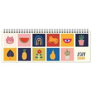 Agenda settimanale da scrivania 2024 Doodle Art cm 29,7x10,5