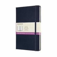 Moleskine - Taccuino Classic pagine bianche e a righe blu zaffiro - Large copertina rigida