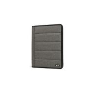 Porta blocco tessuto trapuntato con cerniera City Time A4