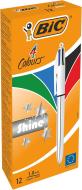 Scatola 12 penne Bic 4 Colours Shine argento