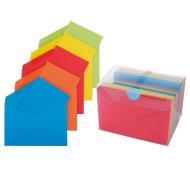 Confezione 100 biglietti e 100 buste formato cm 9x14 rosso