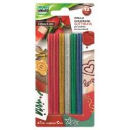 Blister 12 stick colla a caldo glitter 100x7,2 mm