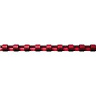 Confezione 100 dorsi plastici 12 mm rosso