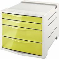 Cassettiera porta documenti 4 cassetti Colour'Ice giallo
