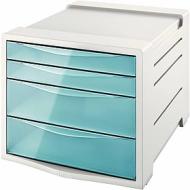 Cassettiera porta documenti 4 cassetti Colour'Ice azzurro