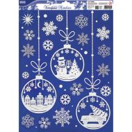 Vetrofanie Natale XL cm 35x46 (soggetti assortiti)