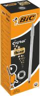 Scatola 20 penne Bic Cristal Shine argento punta media colore nero