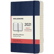 Moleskine 12 mesi - Agenda giornaliera blu zaffiro - Pocket copertina morbida 2021