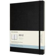 Moleskine 18 mesi - Agenda mensile nero - Extra Large copertina rigida 2021-2022