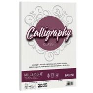 Album 50 fogli bianchi ruvidi formato A4 200 gr Calligraphy Millerighe