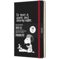 Moleskine 18 mesi - Agenda settimanale Limited Edition Peanuts nero - Large copertina rigida 2021-2022