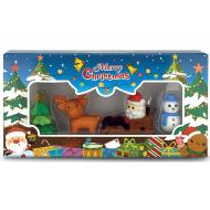 Confezione 5 gomme a tema natalizio