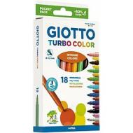 Confezione 18 pennarelli a punta fine Giotto Turbo Color