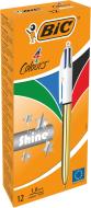 Scatola 12 penne Bic 4 Colours Shine oro
