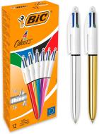 Scatola 12 penne Bic 4 Colours Shine (colori assortiti)