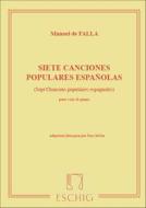 Siete Canciones Populares Espanolas Pour Voix Et Piano (Voix Moyennes)                         Adaptation Francaise Paul Milliet  (Text Espanol Et Francais)