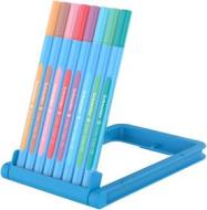 Confezione 8 penne a sfera Slider Edge XB colori pastello con stand da tavolo