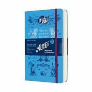 Moleskine 18 mesi - Agenda giornaliera Limited Edition Alice in Wonderland blu - Large copertina rigida 2019-2020