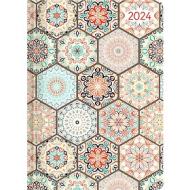 Agenda 12 mesi settimanale 2024 Ladytimer Oriental Pattern cm 10,7x15,2