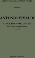Concerti Per Vl., Archi E B.C.: In Sol Min. Rv 331 F I, 125 - T 295 Opere Strumentali Di A. Vivaldi (Malipiero)